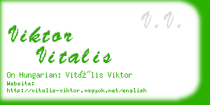 viktor vitalis business card